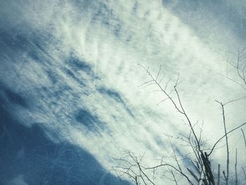 Low angle view of cloudy sky