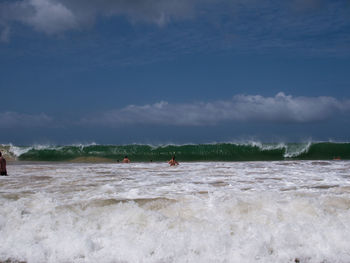 Tourists on beach