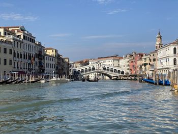 Canal amidst buildings in city