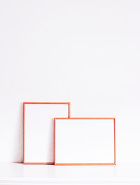 Picture frames against white background