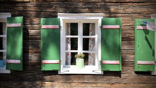 Open window of building