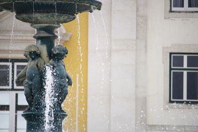 Fountain in front of rossio