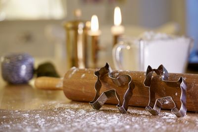 Close-up of christmas decorations