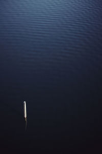 High angle view of reflection in lake