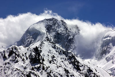 Low angle view of mountain against sky