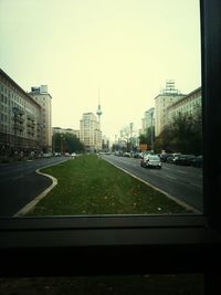 City street with buildings in background