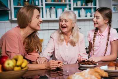 Group of people on table