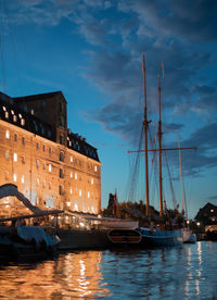 Sailing boat in harbor 