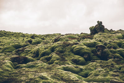 Scenic view of rocks against sky