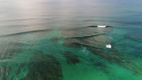 High angle view of beach