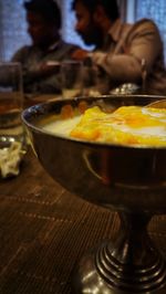 Close-up of food on table in restaurant