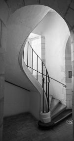 Low angle view of spiral staircase