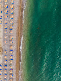 High angle view of beach