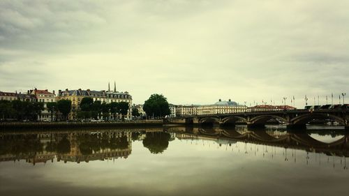 Reflection of built structures in water