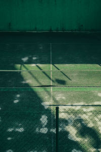 Abandoned tennis court