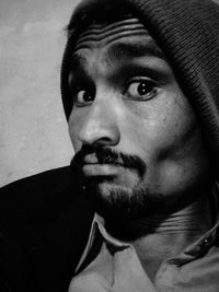 Close-up portrait of young man