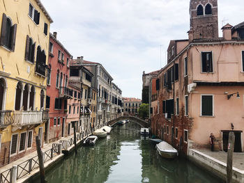 Canal amidst buildings in city