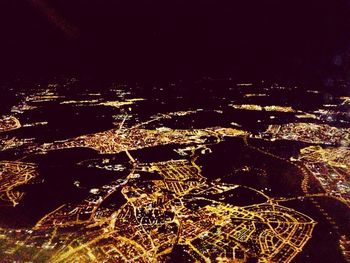 View of cityscape at night