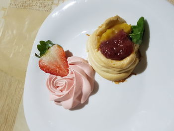 Close-up of dessert in plate