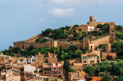 Scenic view of capdepera castle