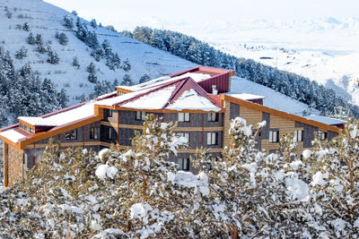 Erzurum palandoken ski resort, winter landscape.winter holiday concept