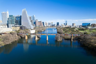 Bridge over river in city