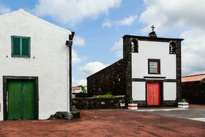 Exterior of old building against sky