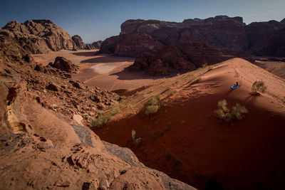 Scenic view of desert against sky