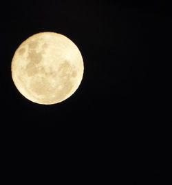 Low angle view of moon in sky