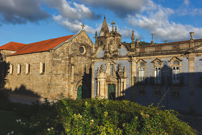 Low angle view of historic building against sky