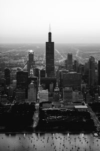 Aerial view of buildings in city