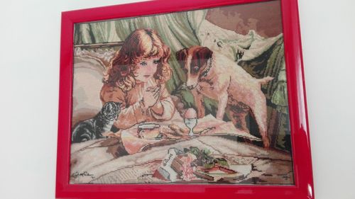 Close up of carving on shelf