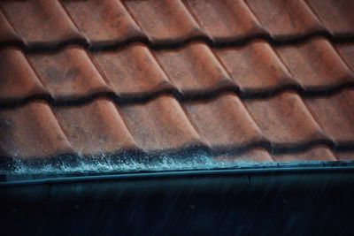 Close-up of snow on roof