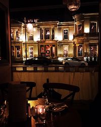 Empty chairs in restaurant