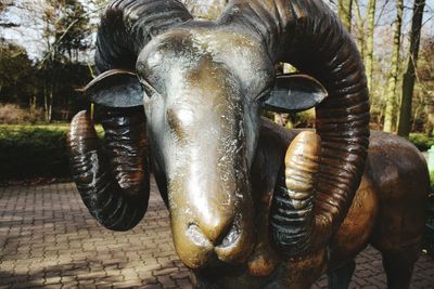 View of elephant statue