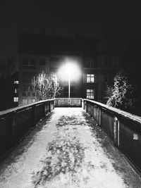 Illuminated street light at night