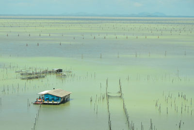 Boats in lake