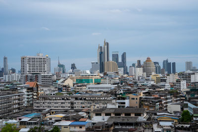 View the cityscape and buildings of bangkok in thailand asia