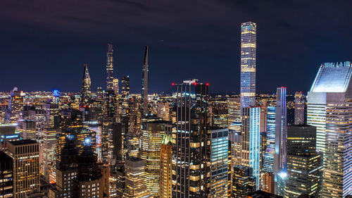 Amazing panorama view of new york city skyline and skyscraper 