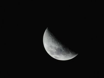 Scenic view of moon against sky at night