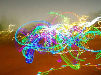 Multi colored light painting