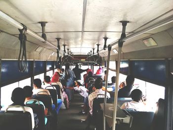 People sitting in train