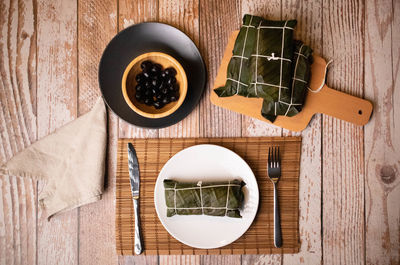 Hallaca on the table, the traditional dish of venezuelan christmas