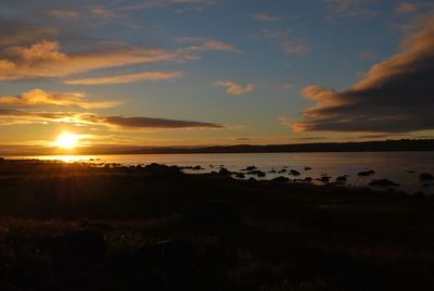 Sunset over landscape