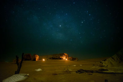 Scenic view of sky at night