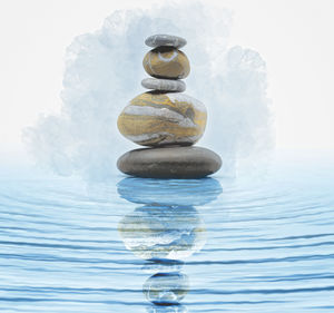 Zen stones in water