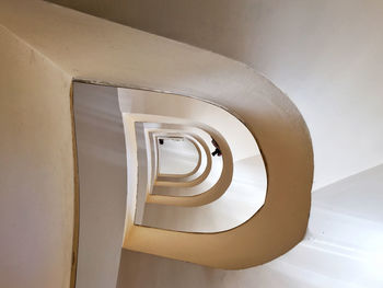 Low angle view of spiral staircase