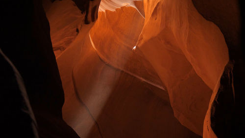 Low angle view of rock formation