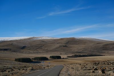 Scenic view of desert against sky