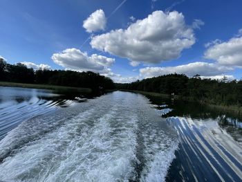 Scenic view of river against sky